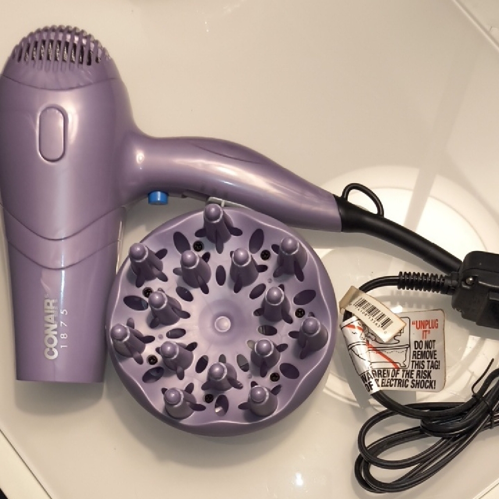 Conair Purple Hair Dryer with Diffuser